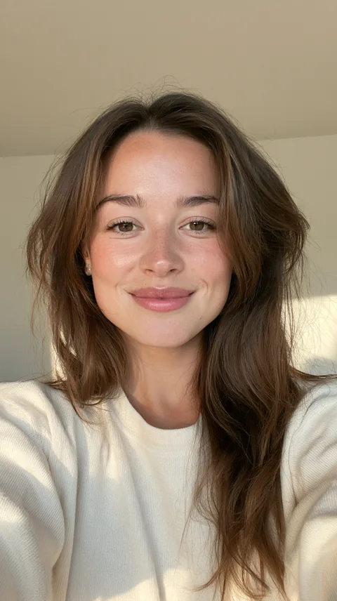 Camera view with an oval face guide